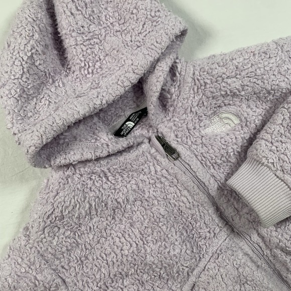 THE NORTH FACE TNF TODDLER Girl's Suave Oso Full Zip Hooded Jacket Sz 3T Purple - Picture 1 of 12